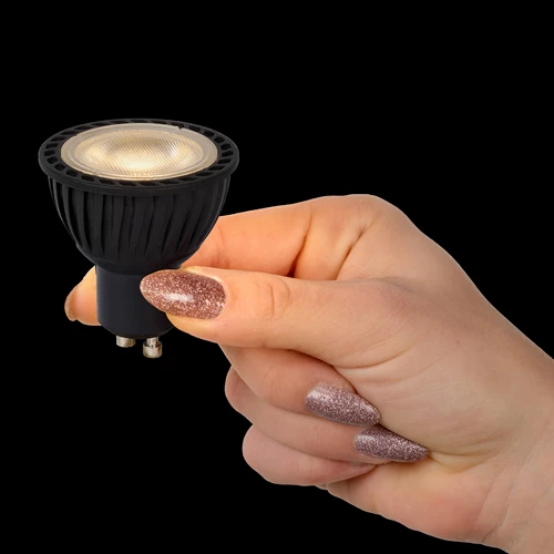 Lucide MR16 - Led bulb - Ø 5 cm - LED Dim. - GU10 - 3x5W 3000K - Black - Set of 3 - atmosphere 2